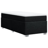 Box Spring Bed with Mattress Black King Single Fabric - Extra Image