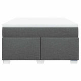 Box Spring Bed with Mattress Light Grey Double Fabric - Top-Down View