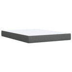 Box Spring Bed with Mattress Light Grey Full Fabric
