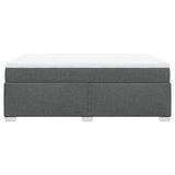 Box Spring Bed with Mattress Light Grey Double Fabric - Low Angle