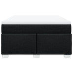 Box Spring Bed with Mattress Dark Grey Full Fabric