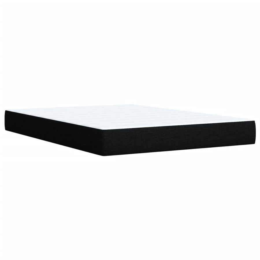 Box Spring Bed with Mattress Dark Grey Full Fabric
