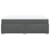 Box Spring Bed with Mattress Light Grey Queen Fabric - Low Angle