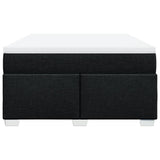 Box Spring Bed with Mattress Dark Grey Queen Fabric - Top-Down View