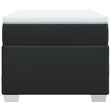 Box Spring Bed with Mattress Black King Single Faux Leather - Top-Down View
