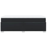 Box Spring Bed with Mattress Black King Single Faux Leather - 45-Degree Angle