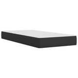 Box Spring Bed with Mattress Black King Single Faux Leather - Low Angle
