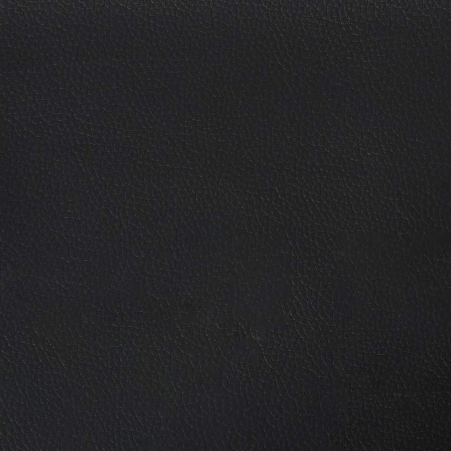 Box Spring Bed with Mattress Black King Single Faux Leather