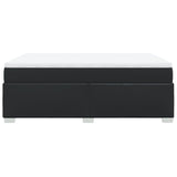 Box Spring Bed with Mattress Black Queen Faux Leather - 45-Degree Angle