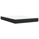Box Spring Bed with Mattress Black Queen Faux Leather - Low Angle