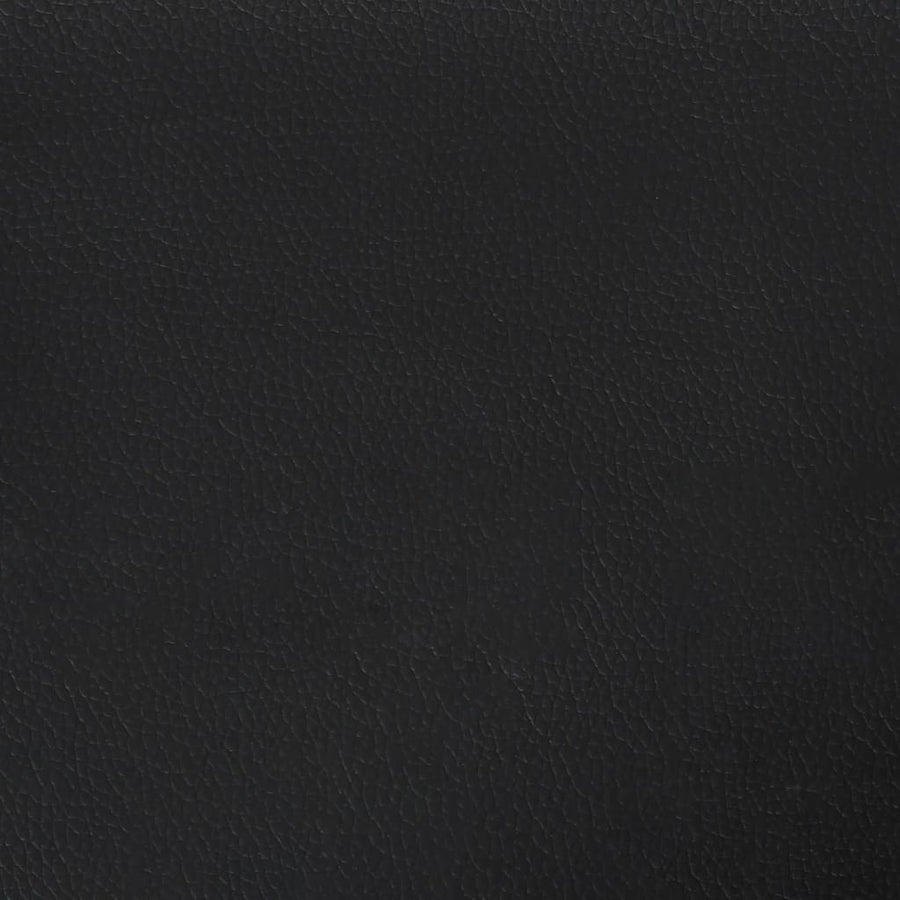 Box Spring Bed with Mattress Black Queen Faux Leather