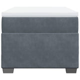 Box Spring Bed with Mattress Dark Grey King Single Velvet