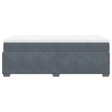 Box Spring Bed with Mattress Dark Grey King Single Velvet - 45-Degree Angle
