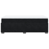 Box Spring Bed with Mattress Black King Single Velvet - 45-Degree Angle