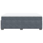 Box Spring Bed with Mattress Dark Grey Full Velvet
