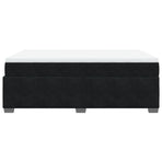 Box Spring Bed with Mattress Black Full Velvet