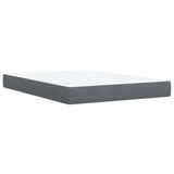 Box Spring Bed with Mattress Dark Grey Queen Velvet - Low Angle