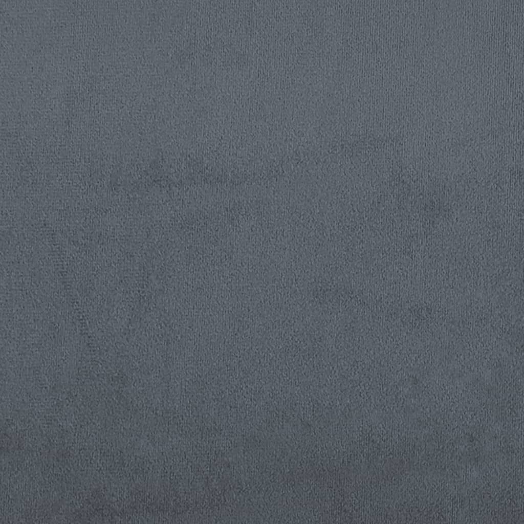 Box Spring Bed with Mattress Dark Grey Queen Velvet