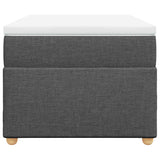 Box Spring Bed with Mattress Dark Grey King Single Fabric - Top-Down View