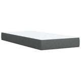 Box Spring Bed with Mattress Dark Grey King Single Fabric - Low Angle