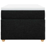 Box Spring Bed with Mattress Black King Single Fabric