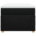 Box Spring Bed with Mattress Black King Single Fabric