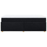 Box Spring Bed with Mattress Black King Single Fabric - 45-Degree Angle