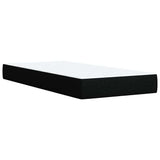 Box Spring Bed with Mattress Black King Single Fabric - Low Angle