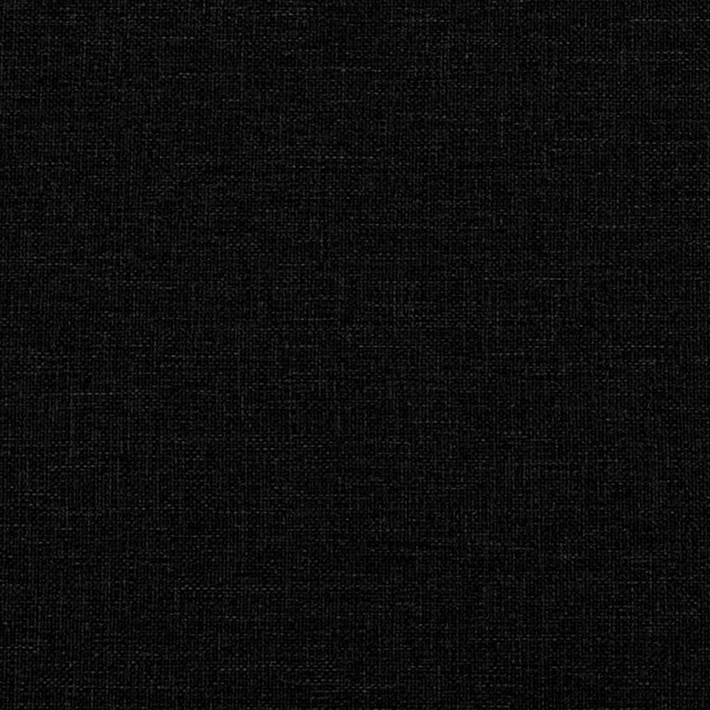 Box Spring Bed with Mattress Black King Single Fabric