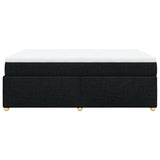 Box Spring Bed with Mattress Black Double Fabric - 45-Degree Angle