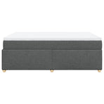 Box Spring Bed with Mattress Light Grey Queen Fabric