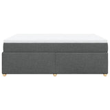 Box Spring Bed with Mattress Light Grey Queen Fabric - 45-Degree Angle