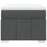Box Spring Bed with Mattress Dark Grey King Single Fabric - Top-Down View