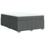 Box Spring Bed with Mattress Dark Grey Double Size Fabric - Extra Image