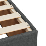 Box Spring Bed with Mattress Dark Grey Queen Size Fabric - Extra Image
