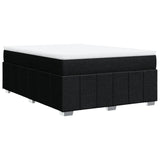 Box Spring Bed with Mattress Black Queen Size Fabric - Extra Image