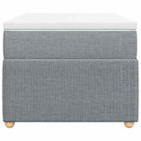 Box Spring Bed with Mattress Dark Grey King Single Fabric - Top-Down View