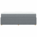 Box Spring Bed with Mattress Dark Grey King Single Fabric - Low Angle