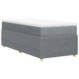 Box Spring Bed with Mattress Dark Grey King Single Fabric - Extra Image