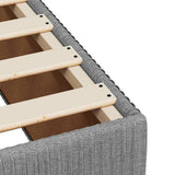 Box Spring Bed with Mattress Dark Grey King Single Fabric - Extra Image
