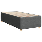 Box Spring Bed with Mattress Black King Single Fabric - 45-Degree Angle