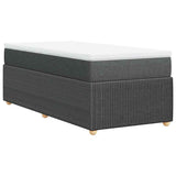 Box Spring Bed with Mattress Black King Single Fabric - Extra Image