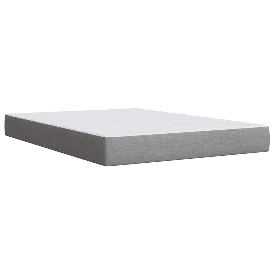 Box Spring Bed with Mattress Dark Grey Full Fabric