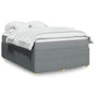 Box Spring Bed with Mattress Dark Grey Full Fabric