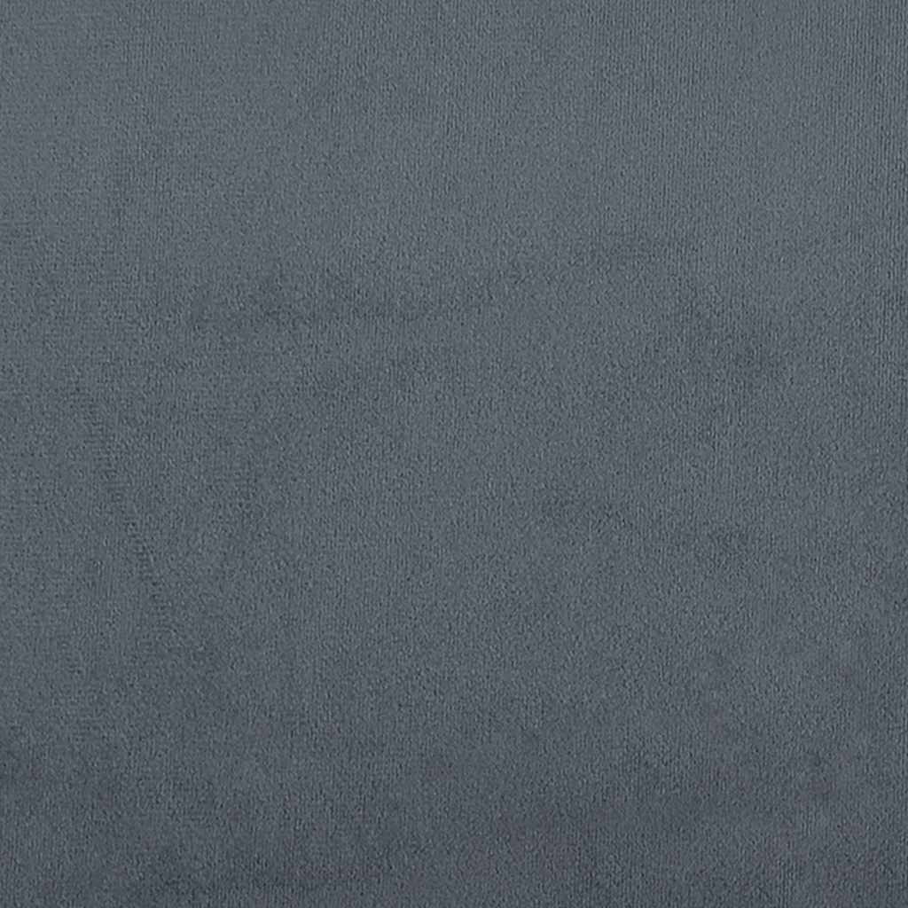Box Spring Bed with Mattress Dark Grey Double Velvet