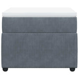 Box Spring Bed with Mattress Dark Grey King Single Velvet - Top-Down View
