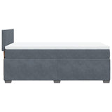 Box Spring Bed with Mattress Dark Grey King Single Fabric - Extra Image
