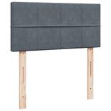 Box Spring Bed with Mattress Dark Grey King Single Fabric - 45-Degree Angle