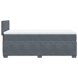 Box Spring Bed with Mattress Dark Grey King Single Fabric - Extra Image