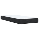 Box Spring Bed with Mattress Black King Single Fabric - Close-Up Angle